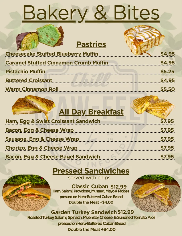 Bakery & Bites Menu