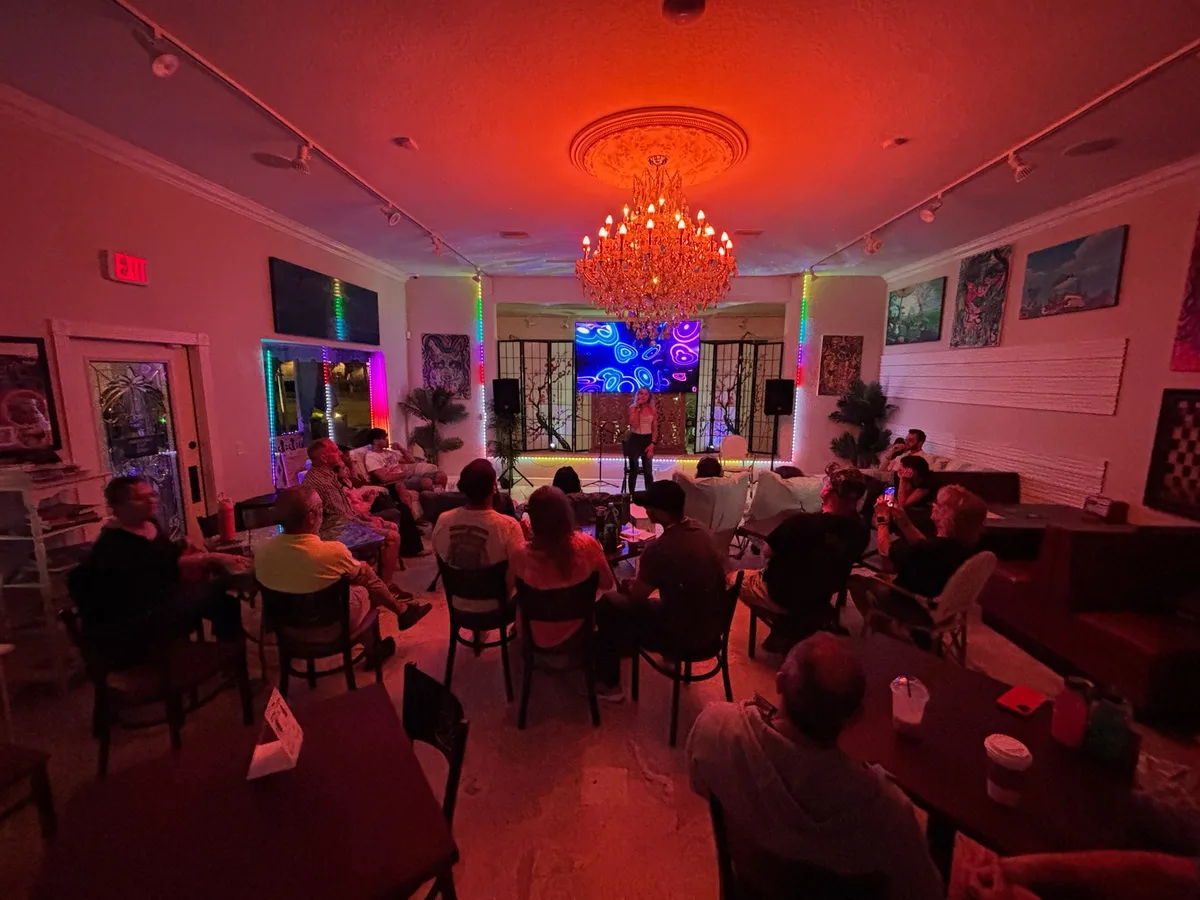 Community gathering at Chill Cawfee